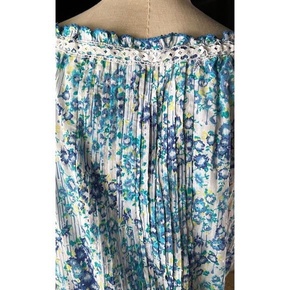 Poupette St. Barth Alba Aqua Floral Dress L - Picture 10 of 11